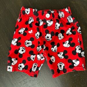 Disney Red Mickey Mouse Kids Shorts
